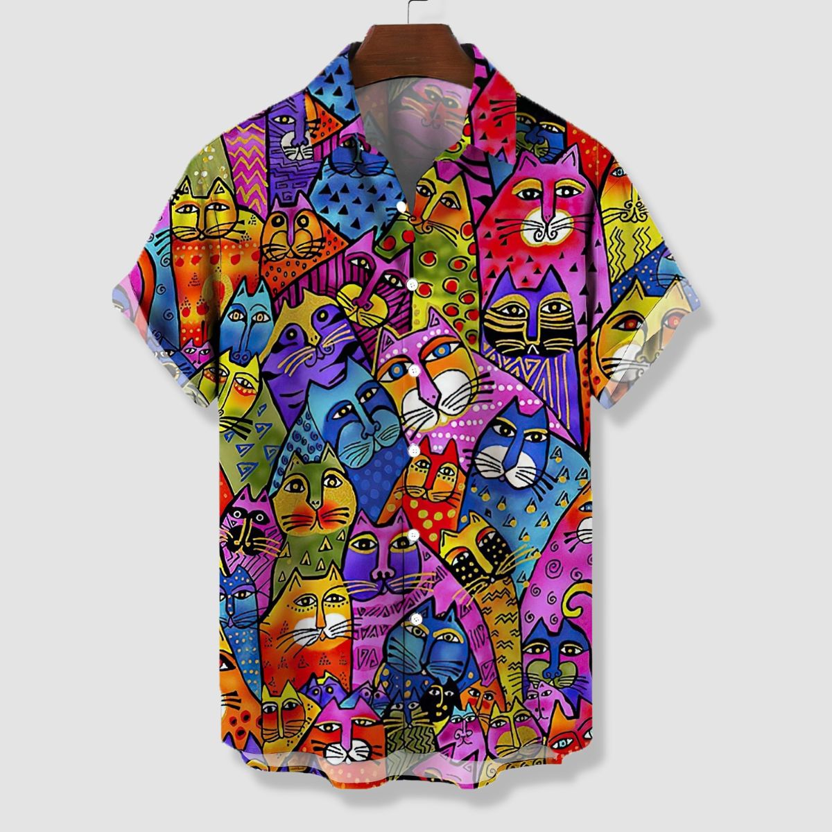 Colorful Cat Hawaiian Shirt