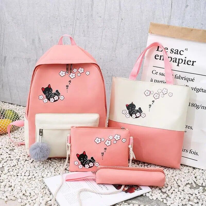Blossoming Cat Fashion Bag Set