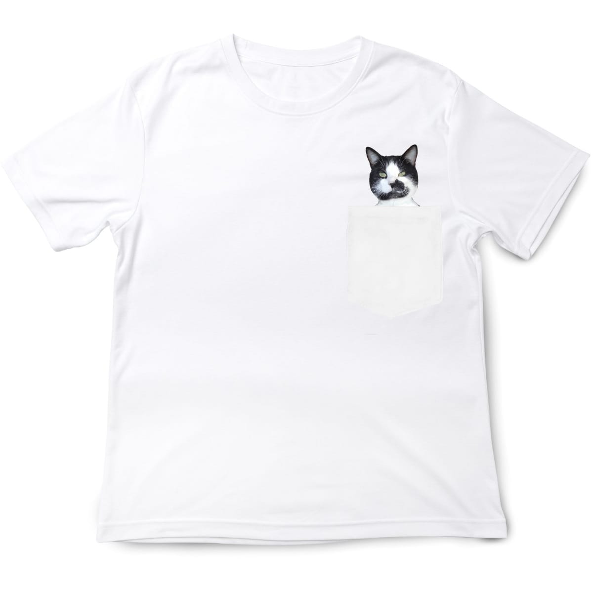 Manx Cat Double F White Pocket T-Shirt