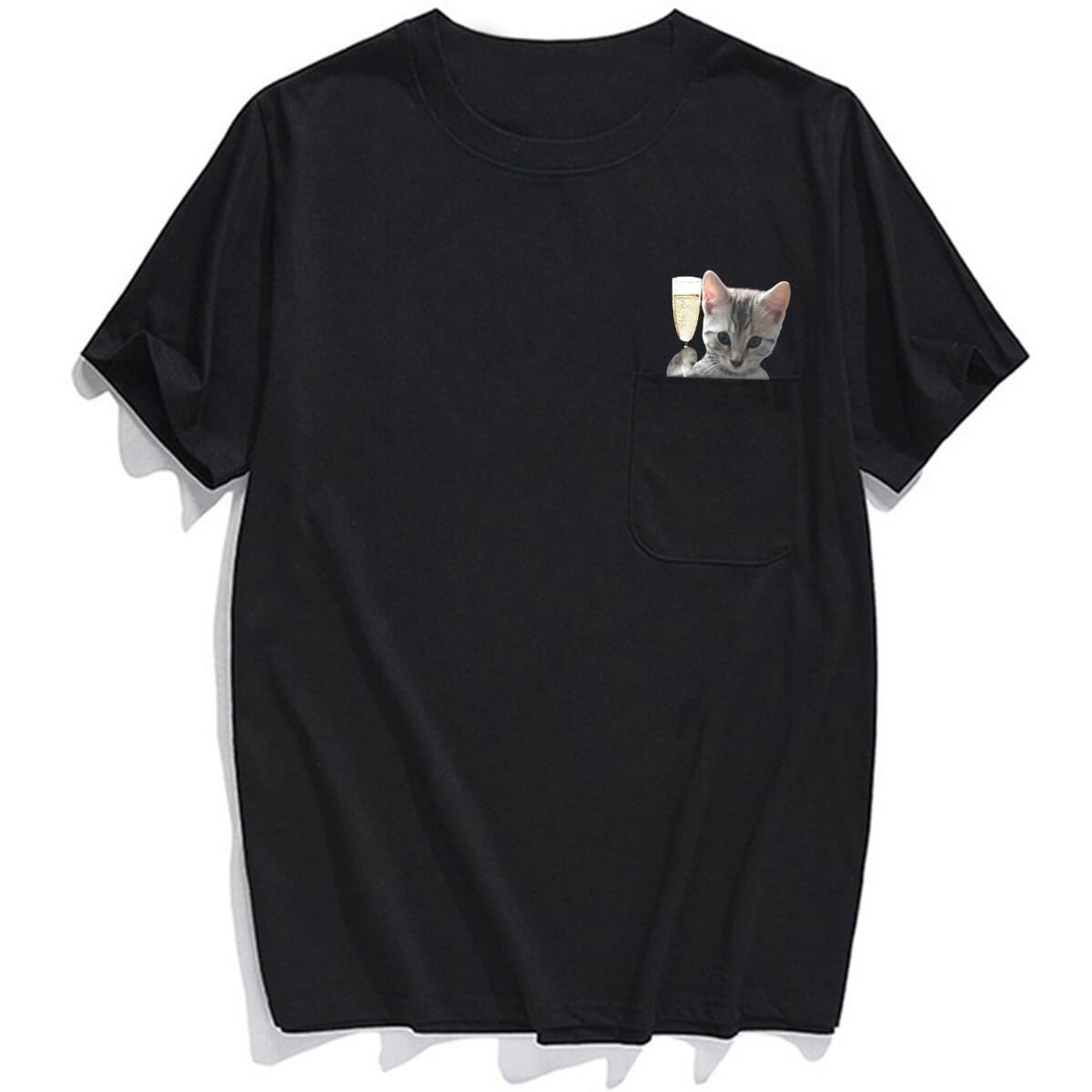 Champagne Kitten Make-up Brush Pocket T-shirt