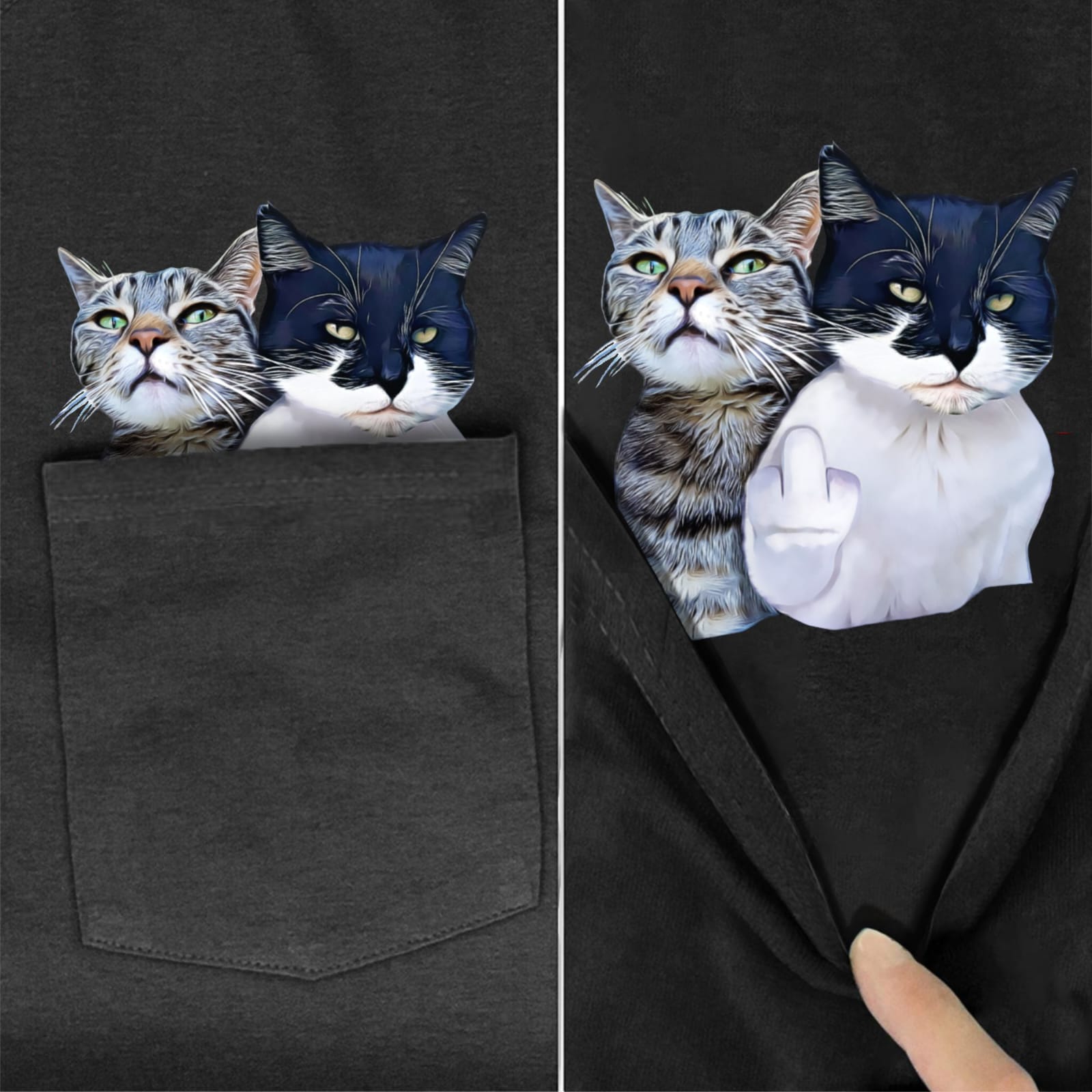 The Cat Brothers Pocket T-shirt