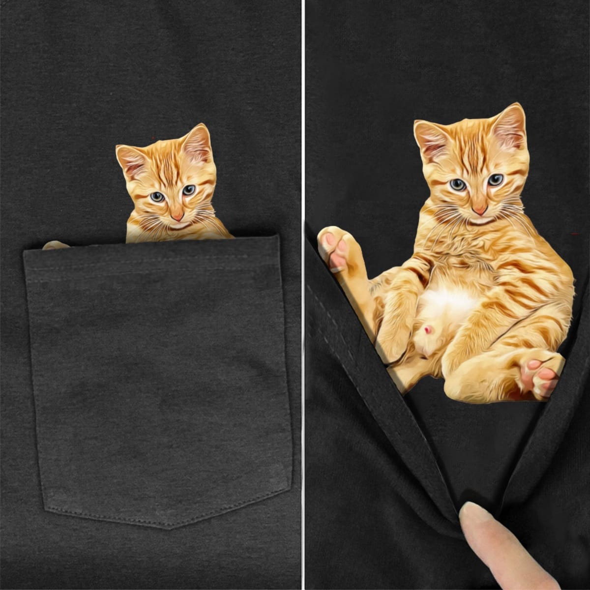 Kitten hotsell pocket shirt