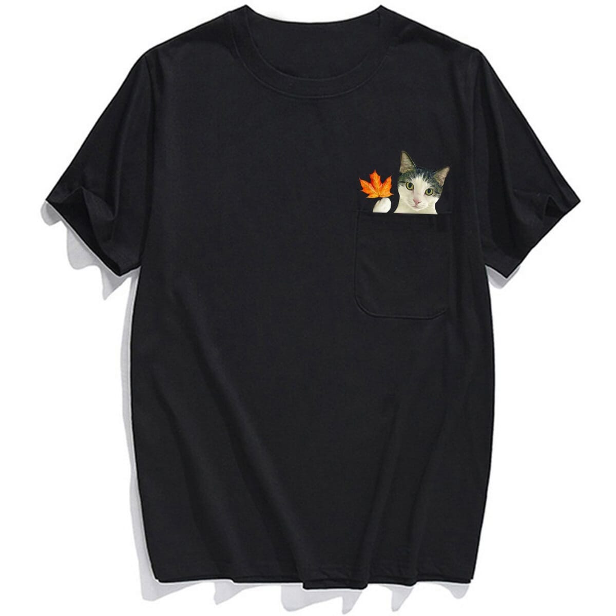 Canada Maple Leaf Cat Pocket T-Shirt