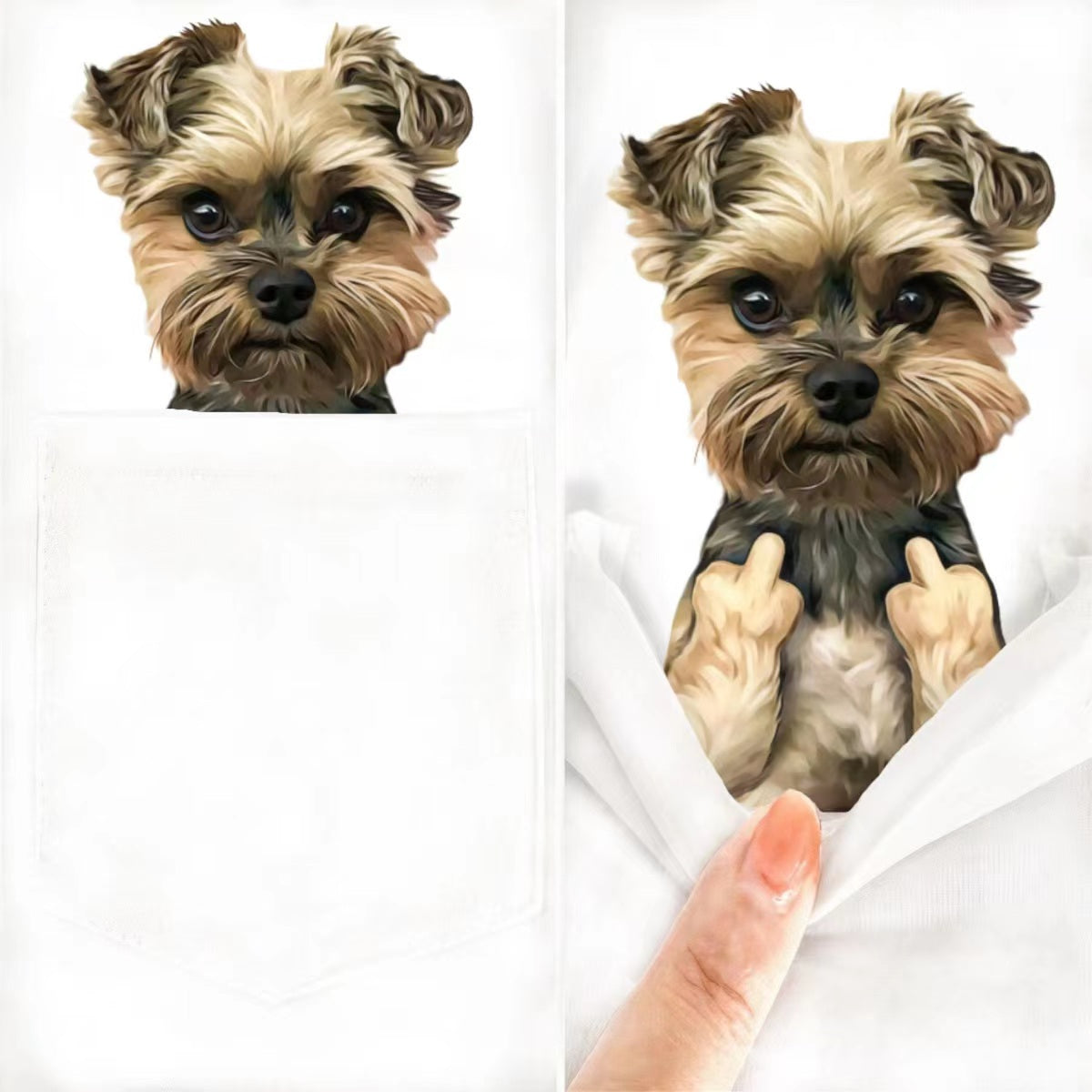 The Party Terrier Dog Pocket T-shirt