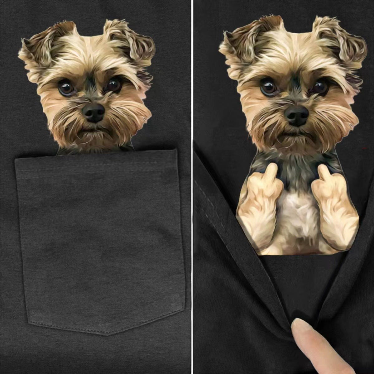 The Party Terrier Dog Pocket T-shirt