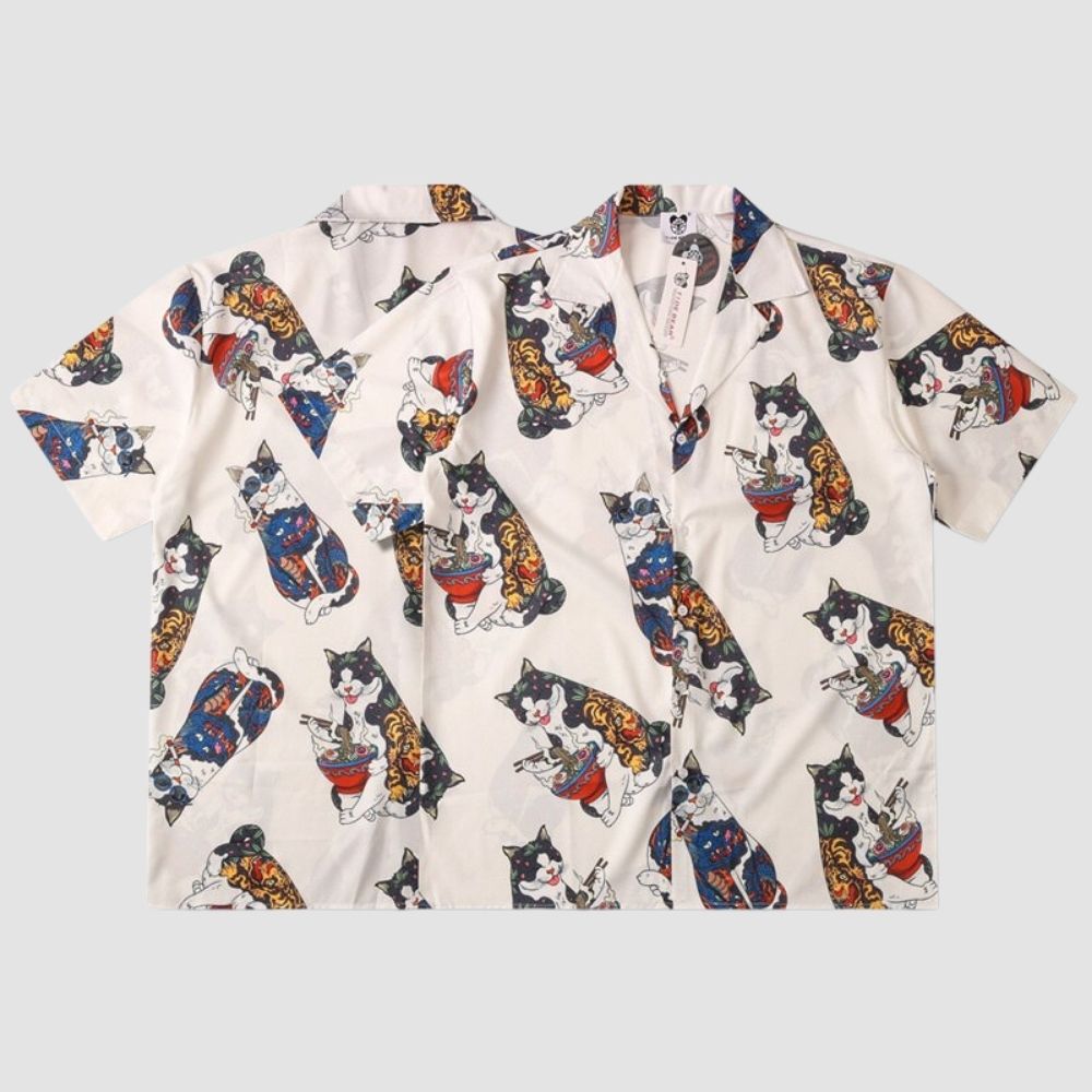 Japanese best sale cat shirt