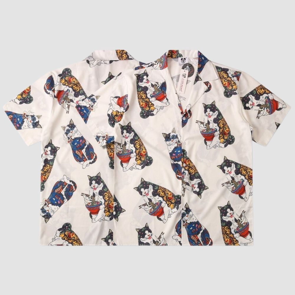 Japanese Cat Hawaiian Shirt