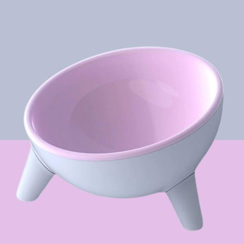 15° Angled Elevated Cat Bowl - Super Kitty Cats - 43769649-pet-pink-l