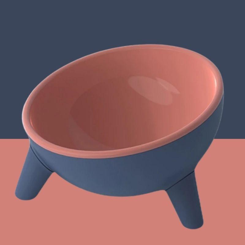 15° Angled Elevated Cat Bowl - Super Kitty Cats - 43769649-pet-red-l