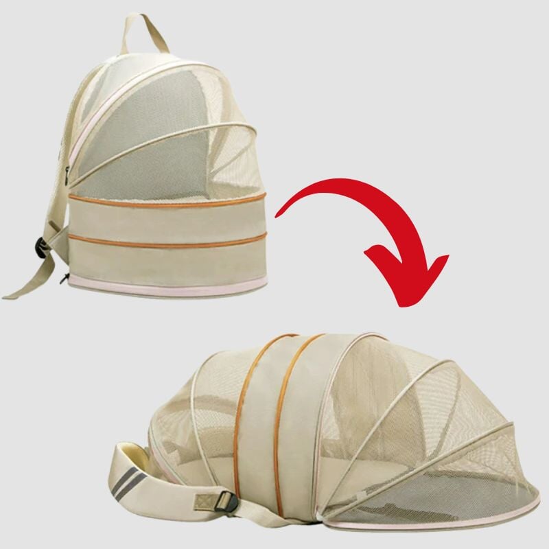 2 in 1 Breathable Cat Carrier - Super Kitty Cats - 1005004281953330-Upgrade-Off white-China