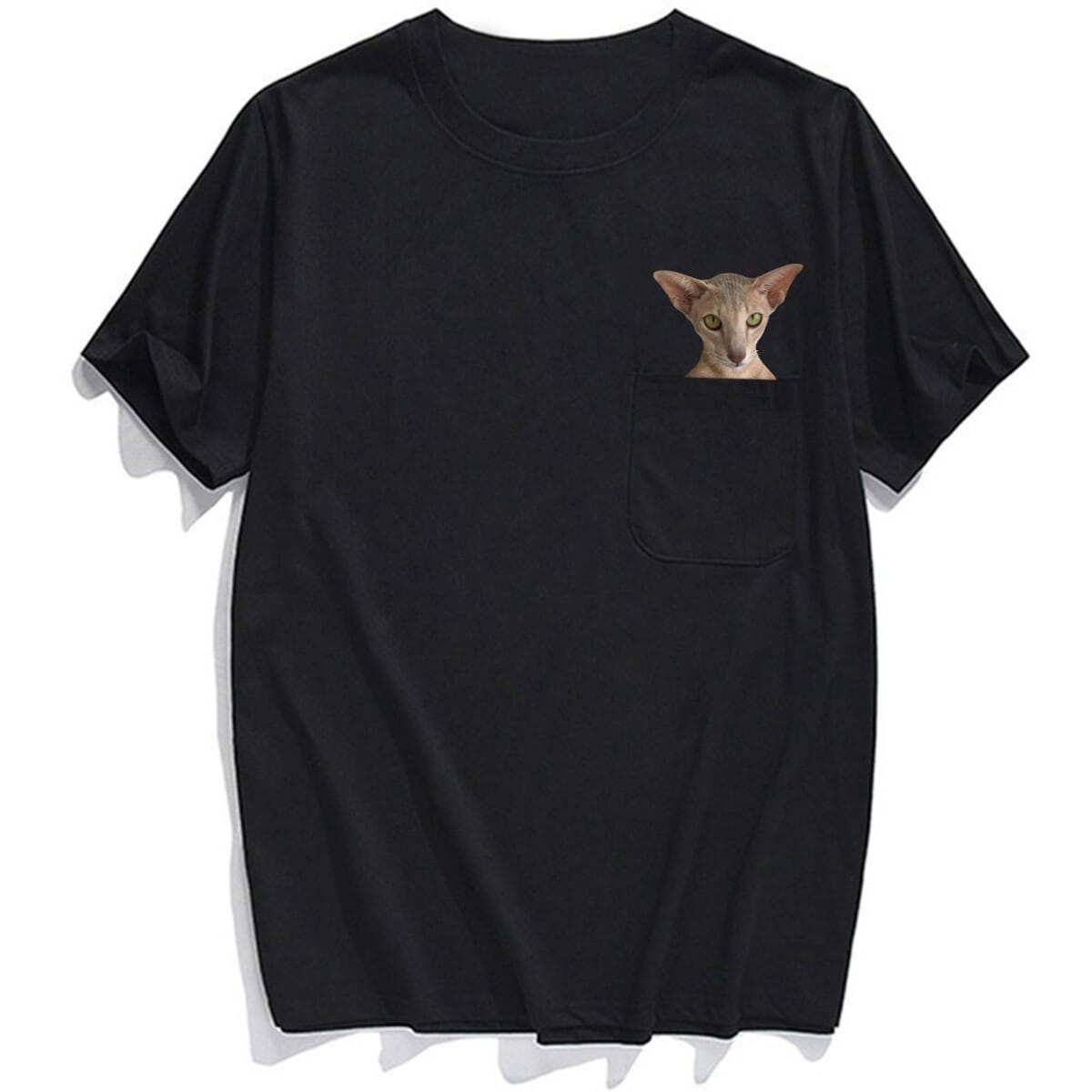 Oriental Cat Double F Pocket T-Shirt