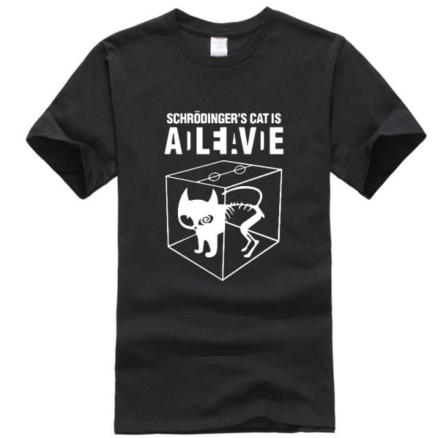 Alive Dead Schrodinger's Cat T-shirt - Super Kitty Cats - 20813695-black-s