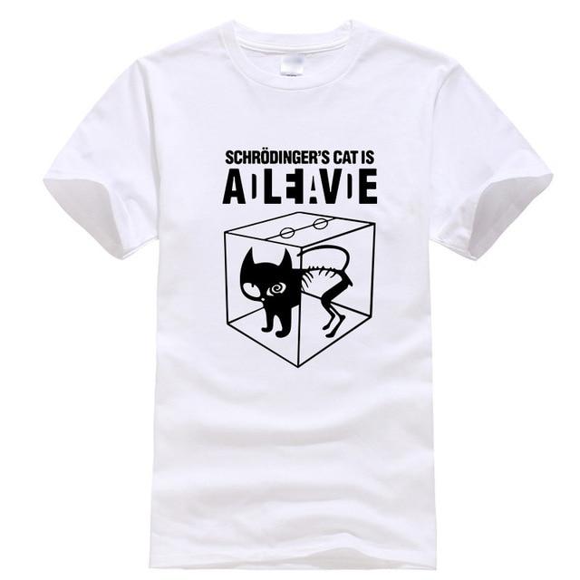 Alive Dead Schrodinger's Cat T-shirt - Super Kitty Cats - 20813695-white-s