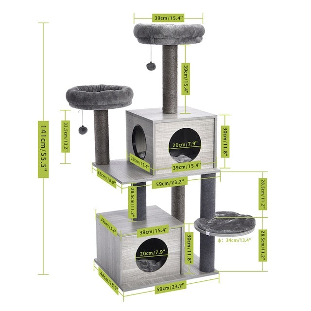 Almighty Cat Tower - Super Kitty Cats - 29162860-amt0027gy-xl-france