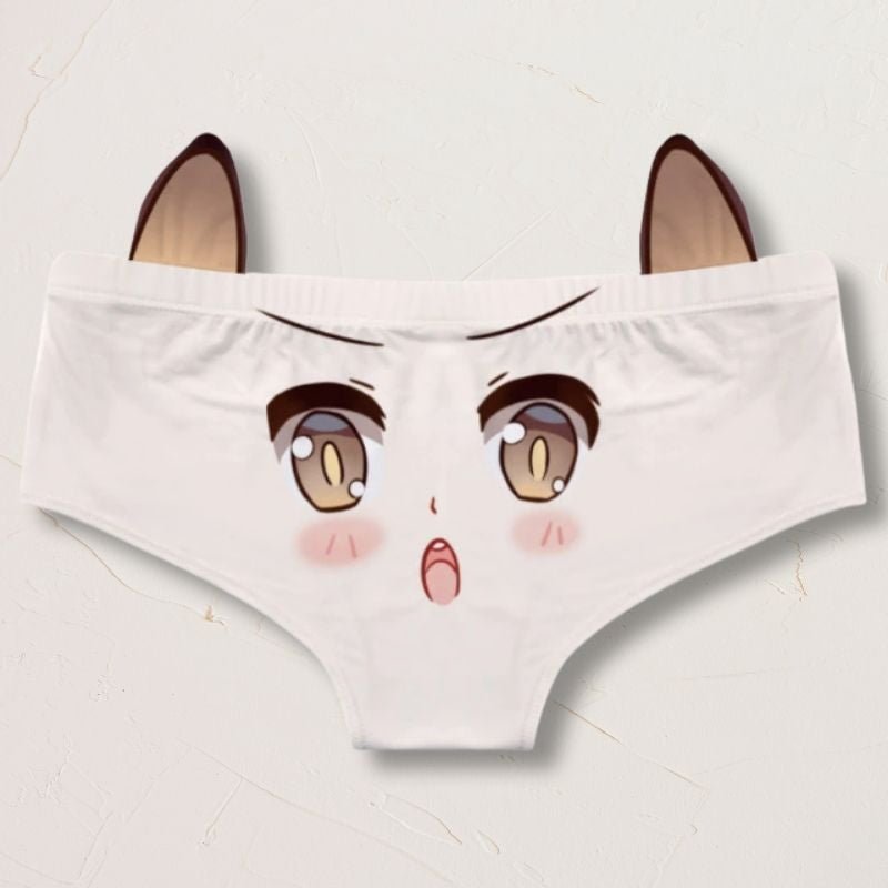 Anime Cat Panties (Pack of 3) - Super Kitty Cats - 46964387-a354-4-brown-l-1pc