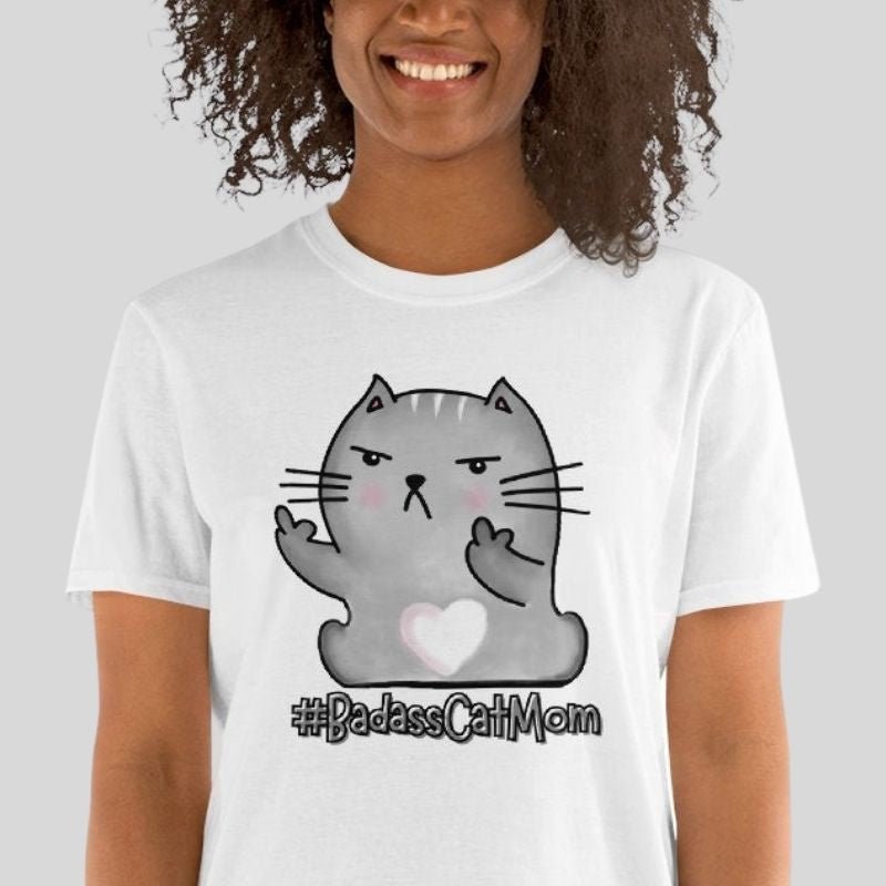 Badass Cat Mom T-shirt - Super Kitty Cats - 7107707_473