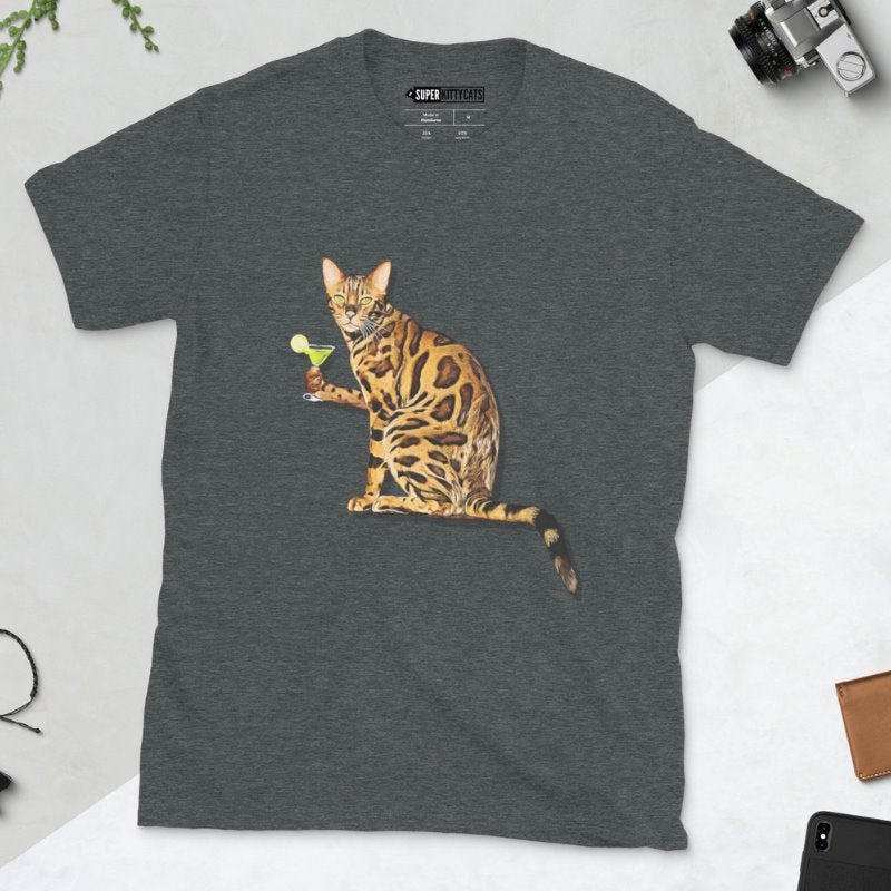Bengal Cat Cocktail Unisex T-Shirt - Super Kitty Cats - 3337013_483
