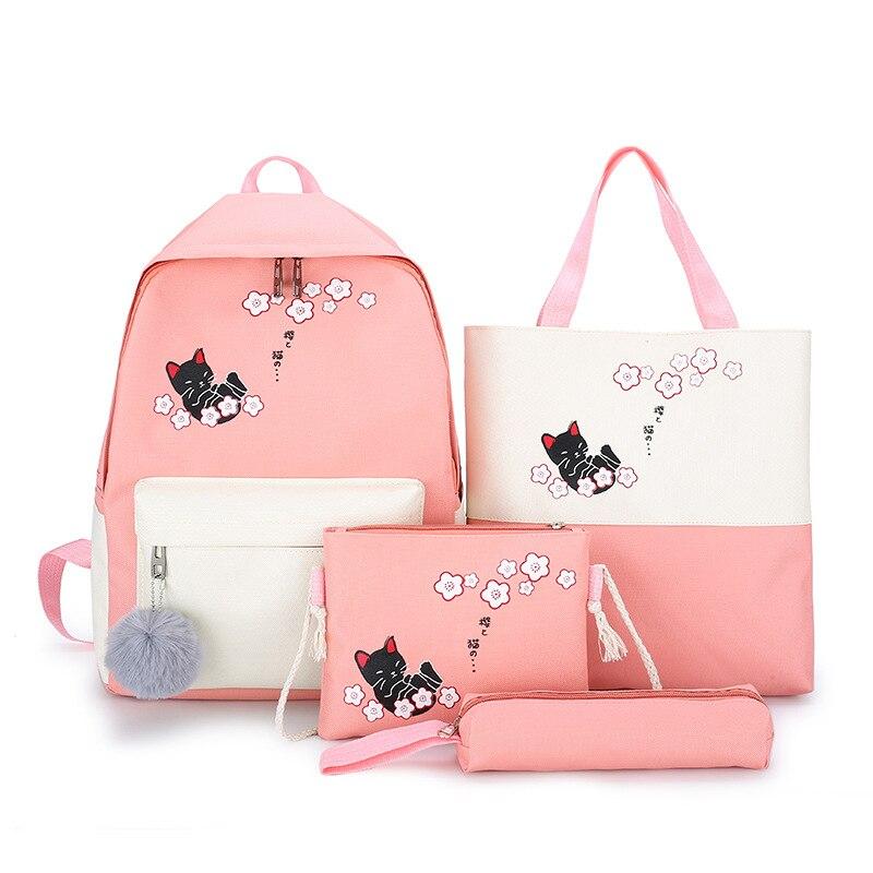 Blossoming Cat Fashion Bag Set - Super Kitty Cats - 35057256-a