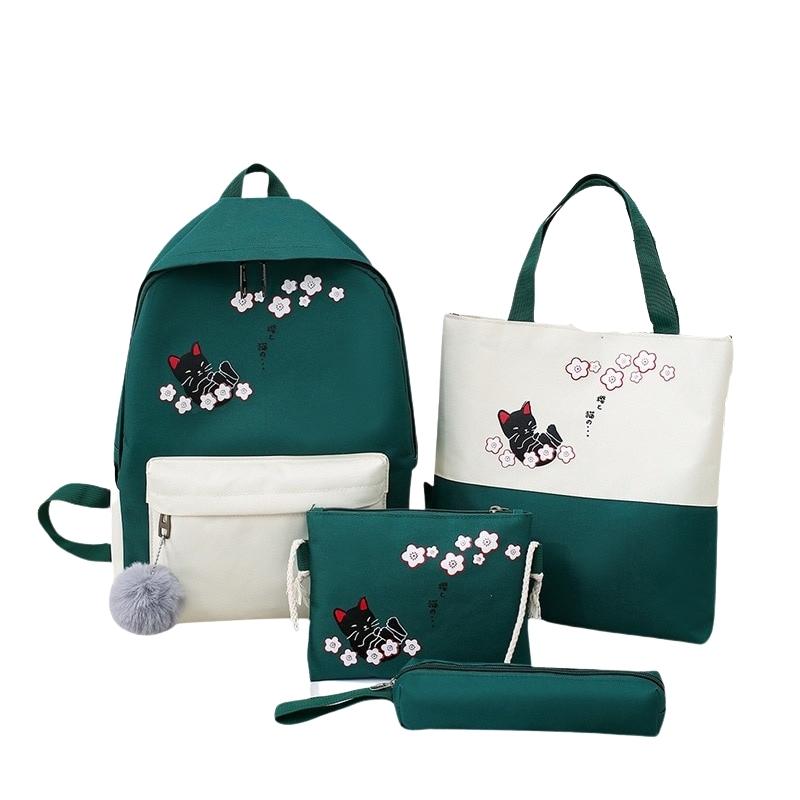 Blossoming Cat Fashion Bag Set - Super Kitty Cats - 35057256-c