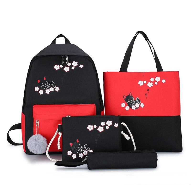 Blossoming Cat Fashion Bag Set - Super Kitty Cats - 35057256-d