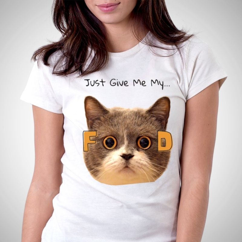 Cat Foodie Eyes Women's T-shirt - Super Kitty Cats - DM104L