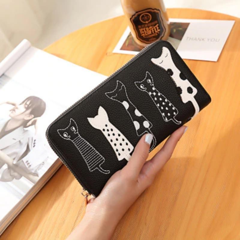 Cat Lady Wallet - Super Kitty Cats - 26754011-black
