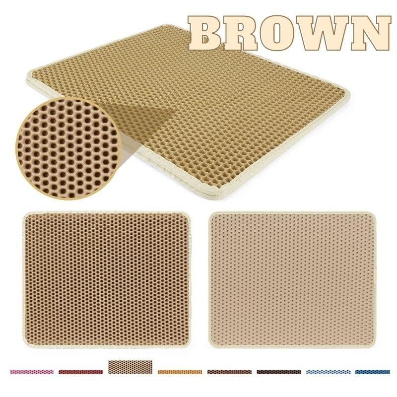 Cat Litter Catcher Mat - Super Kitty Cats - 33614002-split-beige-white-58x75cm