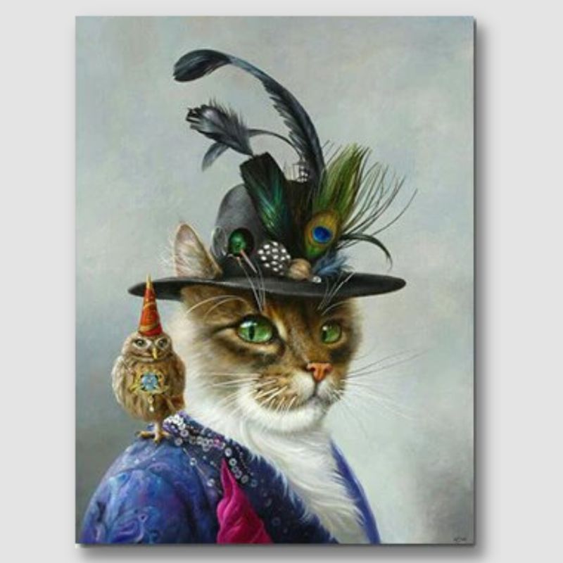 Cat Musketeer Canvas Print - Super Kitty Cats - 10000007830767728-30X40cm unframed-32