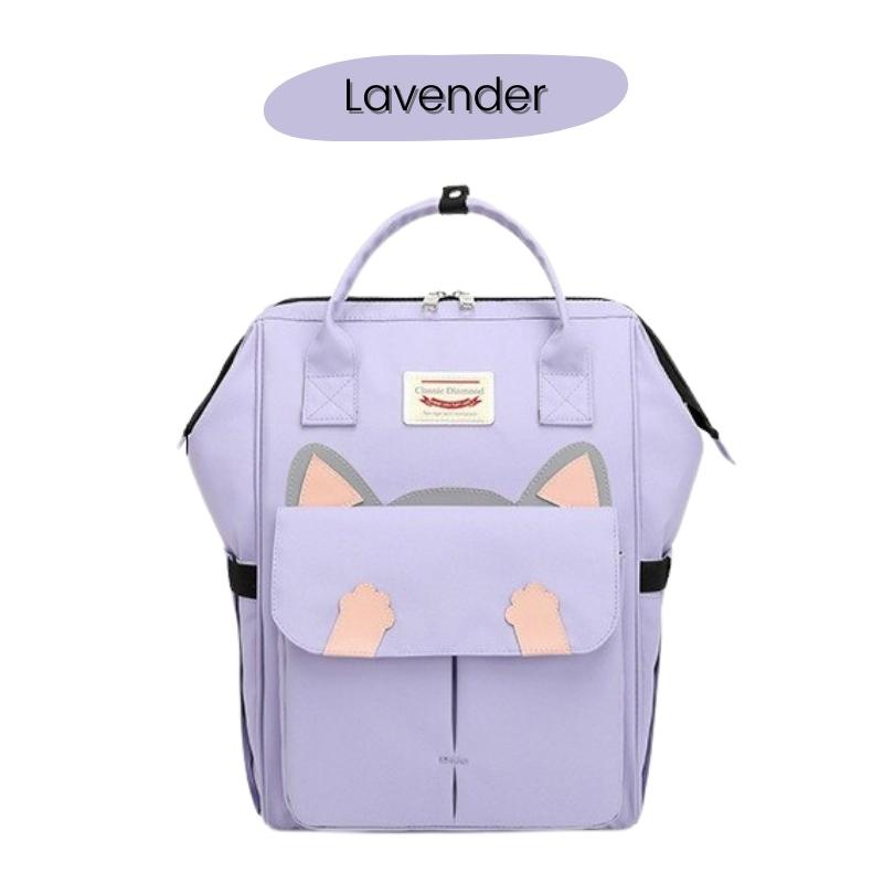 CAT-signer Waterproof Backpack - Super Kitty Cats - 39434222-lavender
