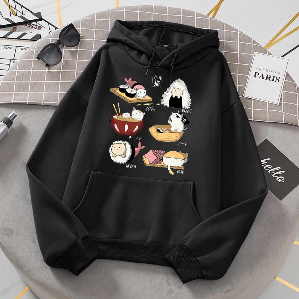 Cat Sushi Hoodies - Super Kitty Cats - 44236626-black-xl-china