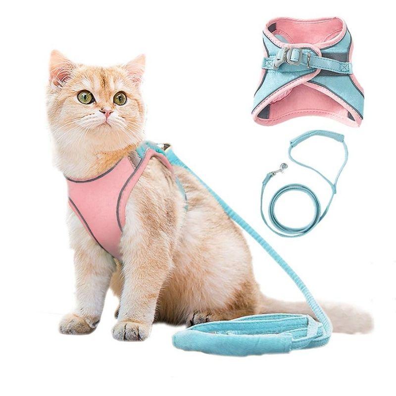 Cat Travel Harness and Leash Set - Super Kitty Cats - 12000020843512636-C-S-China