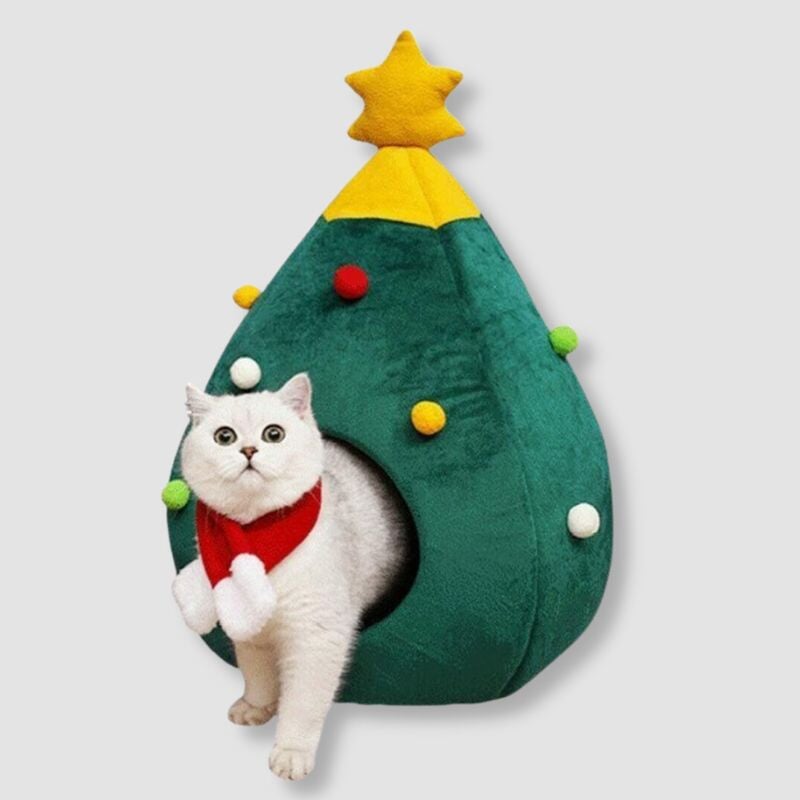 Christmas Tree Cat Bed - Super Kitty Cats - 32132629-48x40x40cm