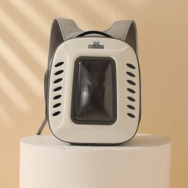 Collapsible Cat Backpack Carrier - Super Kitty Cats - 1005004050064713-Yellow and Grey-China