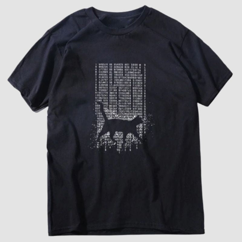 Cool Cat Matrix T-shirt - Super Kitty Cats - 35399874-ca0251s2-blk-s
