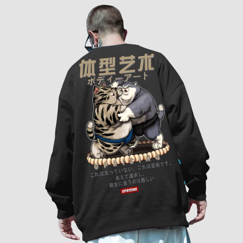 Cool Cat Sumo Sweater - Super Kitty Cats - 12000016508075012-Apple green-M