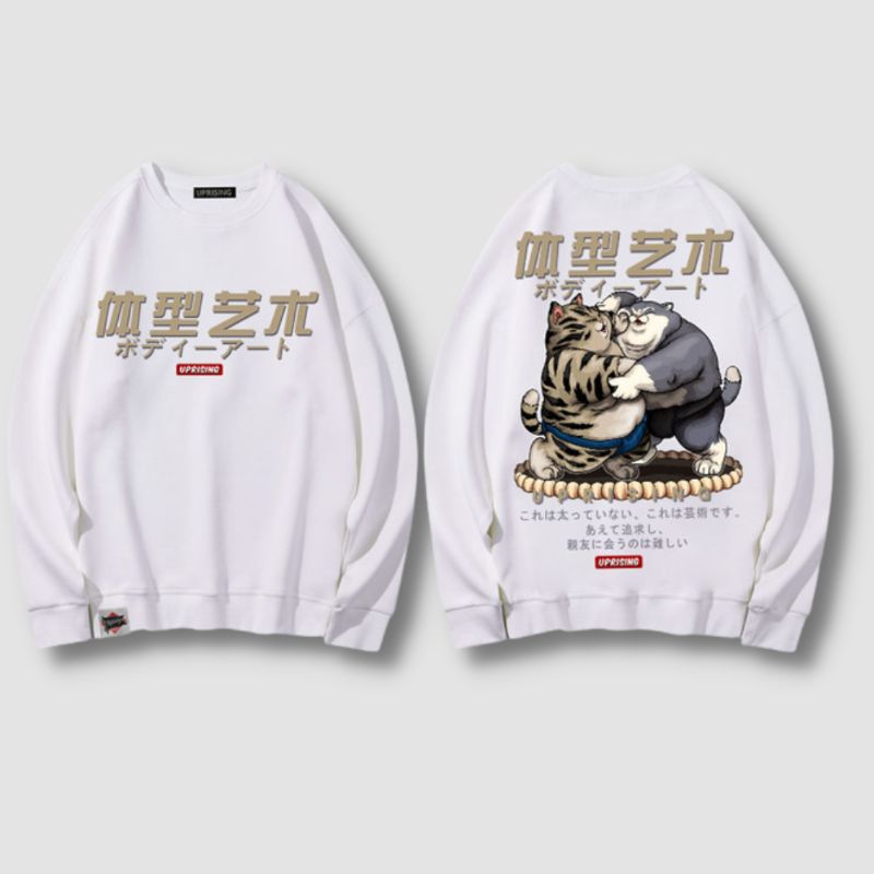 Cool Cat Sumo Sweater - Super Kitty Cats - 12000016508075082-white-5XL