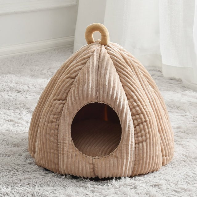 Cozy Pumpkin Cat Bed - Super Kitty Cats - 12000025644309788-2021-Beige-L40xW40xH38CM