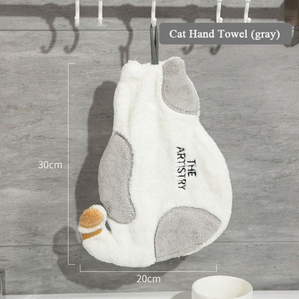 Cute Cat Hand Towel Super Kitty Cats
