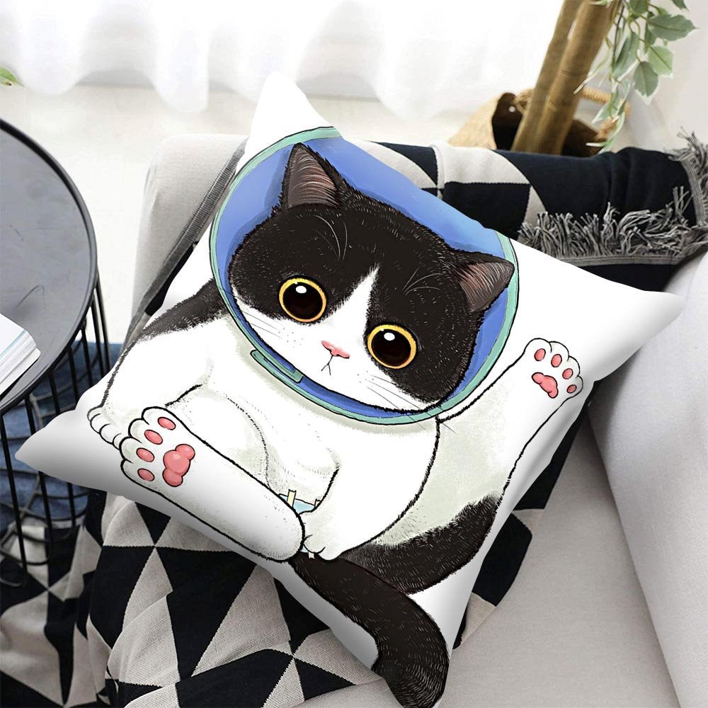 Cute Cat Pillow Cover - Super Kitty Cats - 12000016732230884-45x45cm-BZZY1T111