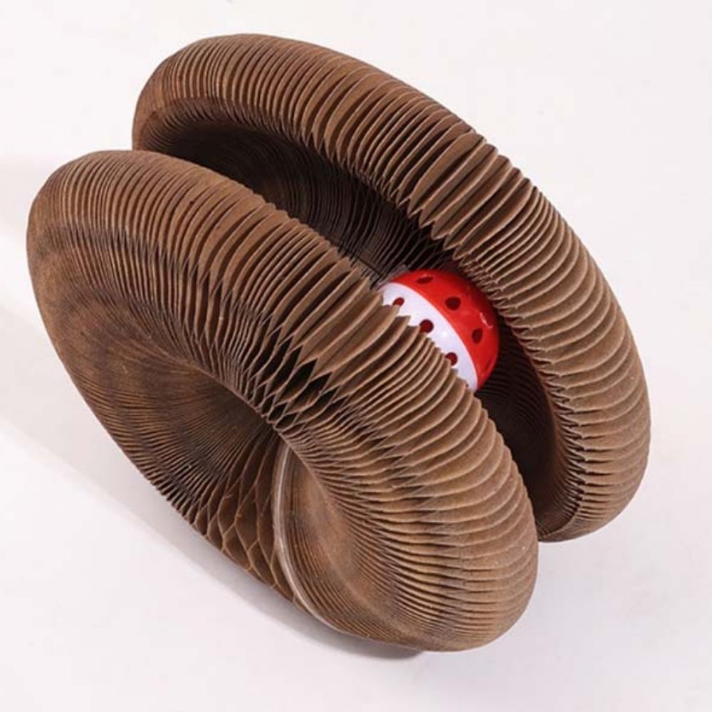 Donut Foldable Cat Toy Scratcher - Super Kitty Cats - 1005004150879466-with ball