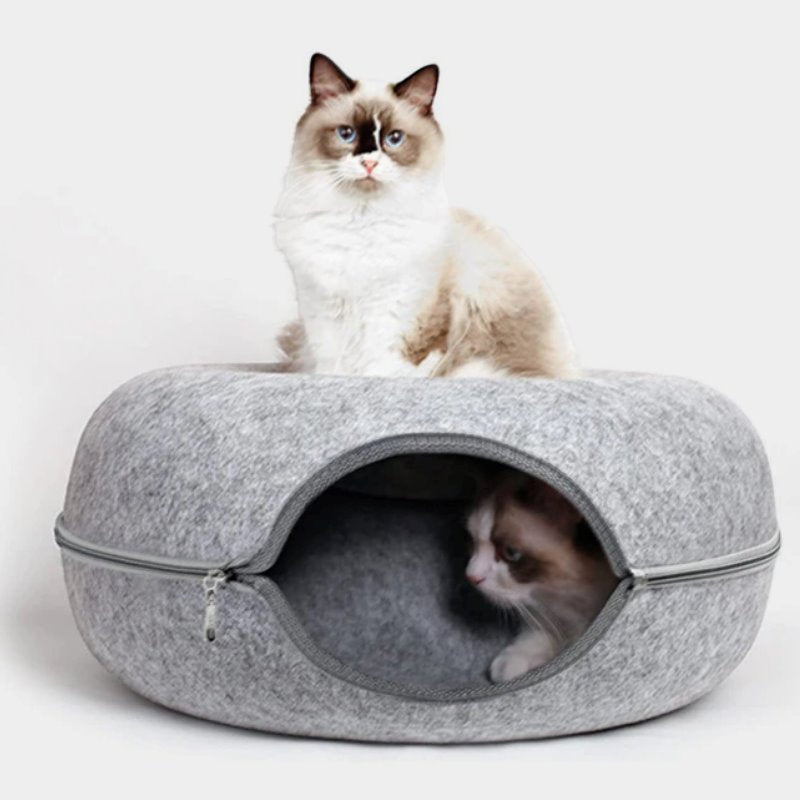 Donut Hideaway Cat Cave - Super Kitty Cats - 38664115-black-s