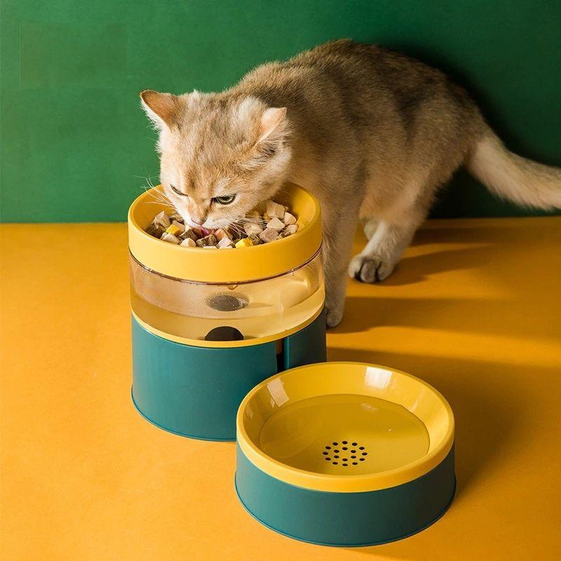 Dynamic Cat Feeding Station - Super Kitty Cats - 43927927-green-30x15-2x15cm