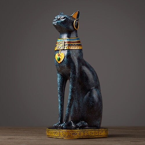 Egyptian God Cat Resin Figurine - Super Kitty Cats - 14:200006153#Texture Blue