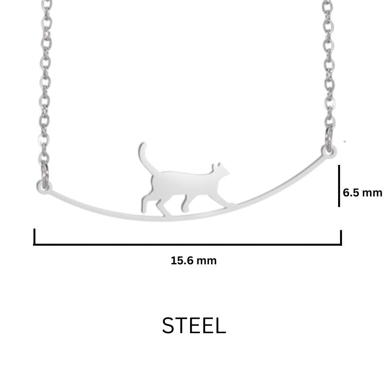Elegant Cat Necklace - Super Kitty Cats - 1005002947233986-45cm-A Steel