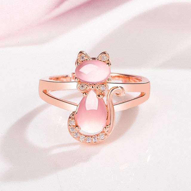 Elegant Pink Cat Ring - Super Kitty Cats - 38724839-7-same-as-photo