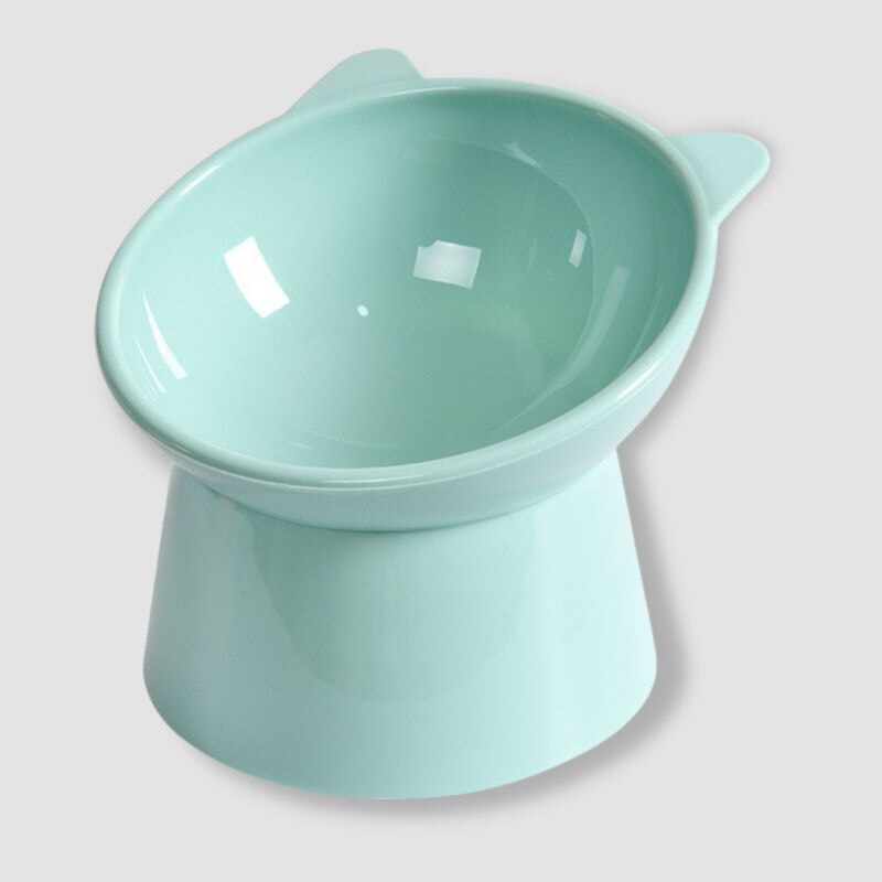 Elevated Raised Cat Bowl - Super Kitty Cats - 3256804883048372-1-Green