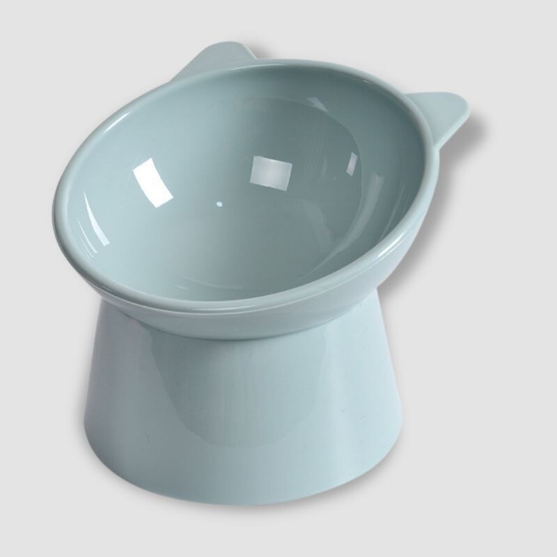 Elevated Raised Cat Bowl - Super Kitty Cats - 3256804883048372-3-Grey