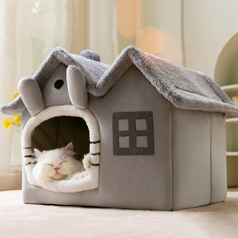 Foldable Cat House - Super Kitty Cats - 1005004857858091-S 39x32x34cm-Grey Totoro