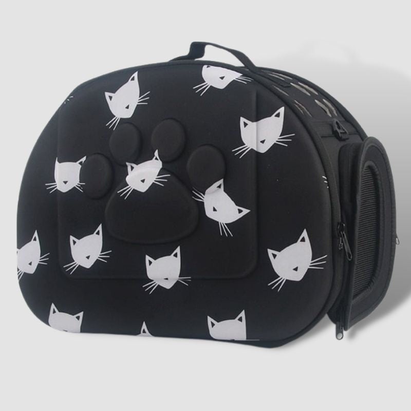 Foldable Cat Pattern Carrier - Super Kitty Cats - 32920716036-as picture-black 43x31x29cm m-China