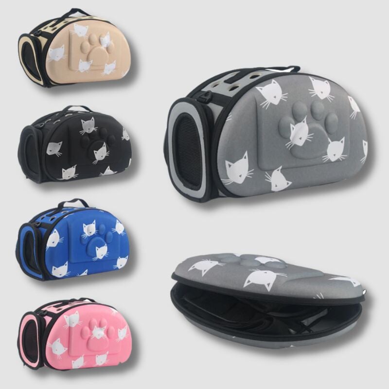 Foldable Cat Pattern Carrier - Super Kitty Cats - 32920716036-as picture-pink 43x31x29cm m-China